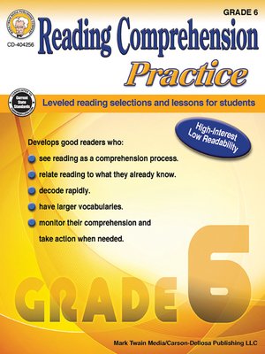 cover image of Reading Comprehension Practice, Grade 6